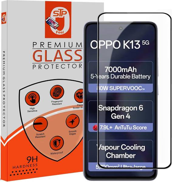 STP FEEL Tempered Glass Guard for Oppo K13 Premium Screen Protector Guard with Easy Installation Kit