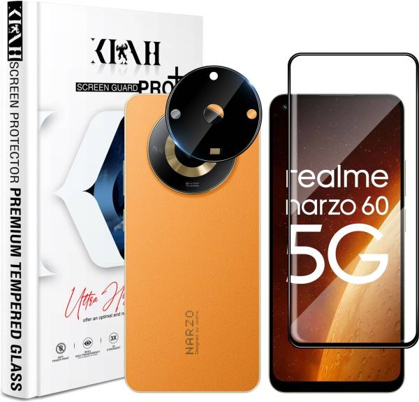 KLAH Tempered Glass Guard for Realme Narzo 60 5G, With Camera Lens Protector