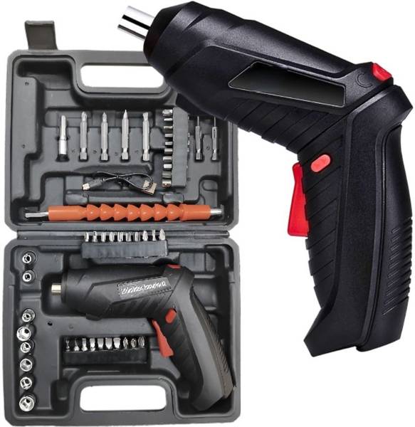 NUVASA Cordless Electric Screwdriver Kit 46 Bits 3.6V with LED & Carry Case Standard Screwdriver Set