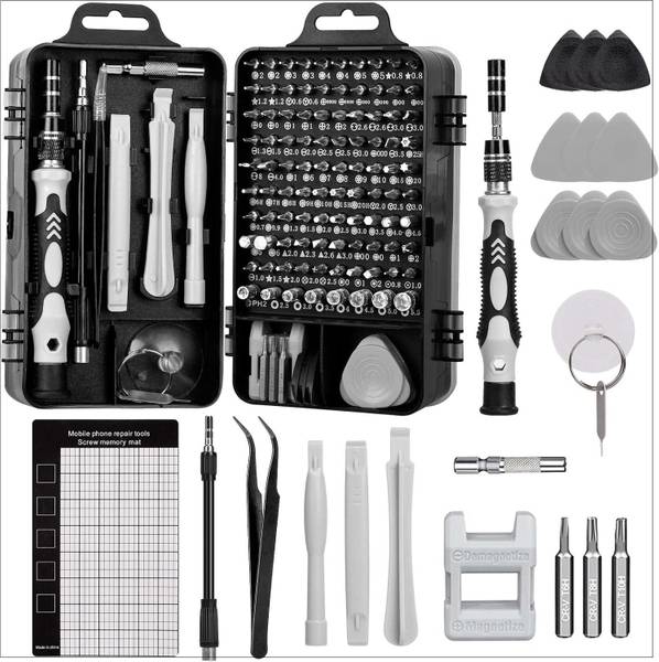 Gogdani Magnetic Mini Tool Set, Repair Kit for iPhone,Laptop,Tablet,Watches,Camera-003 Long Handle Screwdriver Set