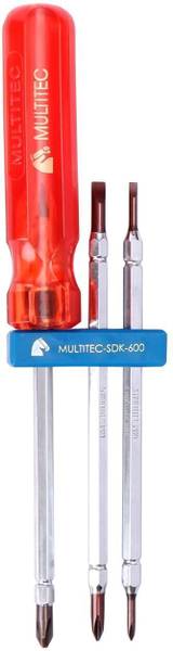 Multitec 6 in 1 Multibit Screw Driver Set Standard Screwdriver Set