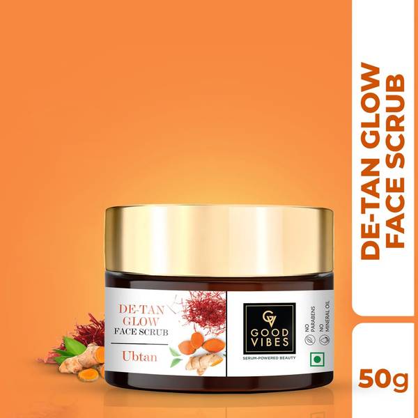 GOOD VIBES Ubtan De Tan Glow Face Scrub 50g Scrub