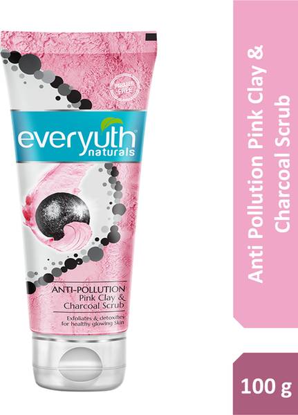 Everyuth Naturals Anti Pollution Pink Clay & Charcoal Scrub