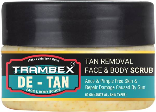 Trambex Face Scrub De Tan with Tan Removal Scrub for Oily and Dry Skin,Women,Men Scrub