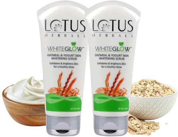 LOTUS HERBALS Whiteglow Oatmeal & Yogurt Skin Whitening Scrub