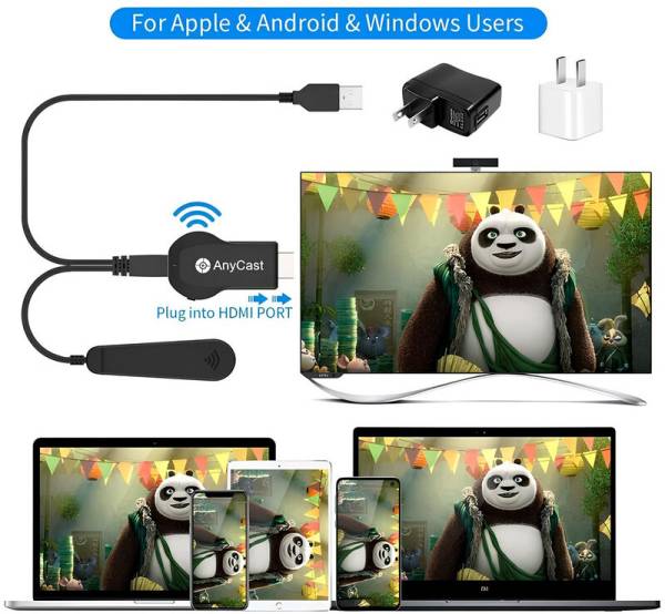 GUGGU K75_Anycast Ultra HD Wireless Miracast HDMI Dongle for Screen Mirroring Media Streaming Device