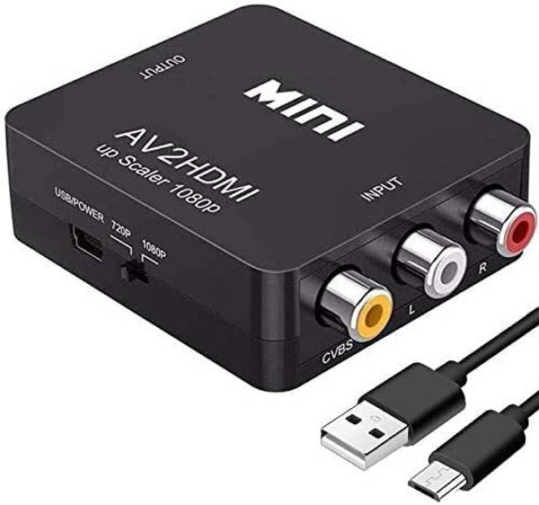 microware TV-out Cable MINI AV/RCA to HDMI Converter, up Scaler 1080P HD Video Converter