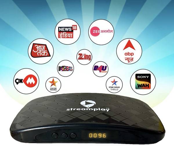 STREAM PLAY DTH DD Free Dish MPEG-2 Digital Set Top Box Receiver Free To Air Media Streaming Device