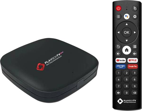 PlayboxTV 4K Android TV Box|Include 1-Year OTT Subscription|Dual-Band WiFi | Voice Remote| Media Streaming Device