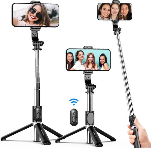 Kratos Bluetooth Selfie Stick with Remote, compatible with All Mobile Phones, Selfie Stand, Bluetooth Selfie Stick