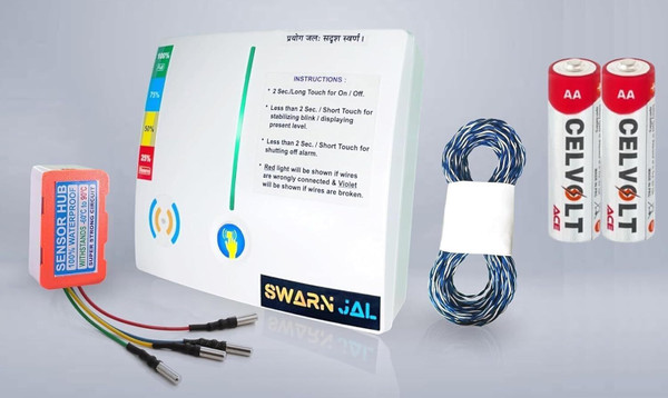 Swarnjal (A-SE20M) Dual Alarm Water Tank Overflow and Empty Alarm +20 Meter Wire Wired Sensor Security System