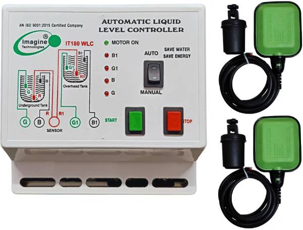 Imagine Technologies Fully Automatic Water Level Controller and Indicator with 2 Float Sensor Wired Sensor Security System
