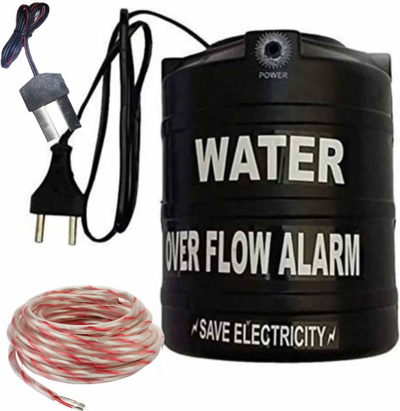 FStyler Overflow Water Tank Alarm with High Quality Overflow Voice Sound & 15mtr Wired Wired Sensor Security System