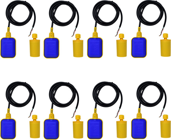 AMPEREUS Float Switch for Accurate Tank Water Level Sensor with 2 Meter Wire (Pack of 8) Wired Sensor Security System