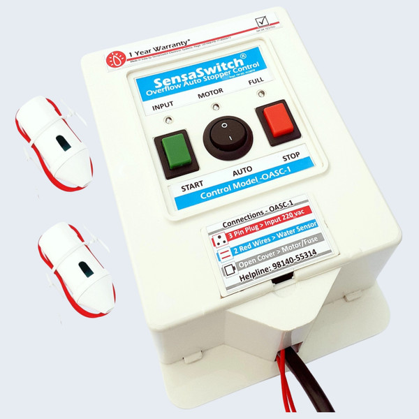 SensaSwitch Automatic Water Tank Overflow Level Control Model-OASC-1 With Water Sensor Wired Sensor Security System