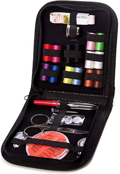 TREXEE Mini Emergency Travel Sewing Kit with Thread, Eyes Needle, Pins, Tape Measure Sewing Kit