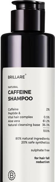 BRILLARE Natural Caffiene Shampoo for Hair Fall Reduction