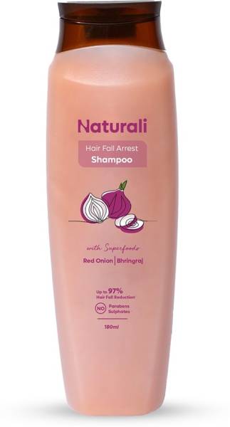 Naturali Hairfall Arrest Shampoo with Red Onion & Bhringraj | Paraben and Sulphate Free
