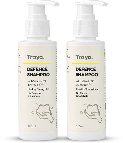 Traya Defence Shampoo for Scalp Nourishment | Contains Biotin & Anagain (Pack of 2)