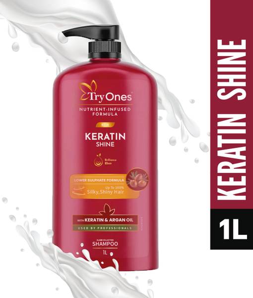 Tryones Keratin Shine Shampoo Professional-Grade Hair Care with Keratin & Argan Oil
