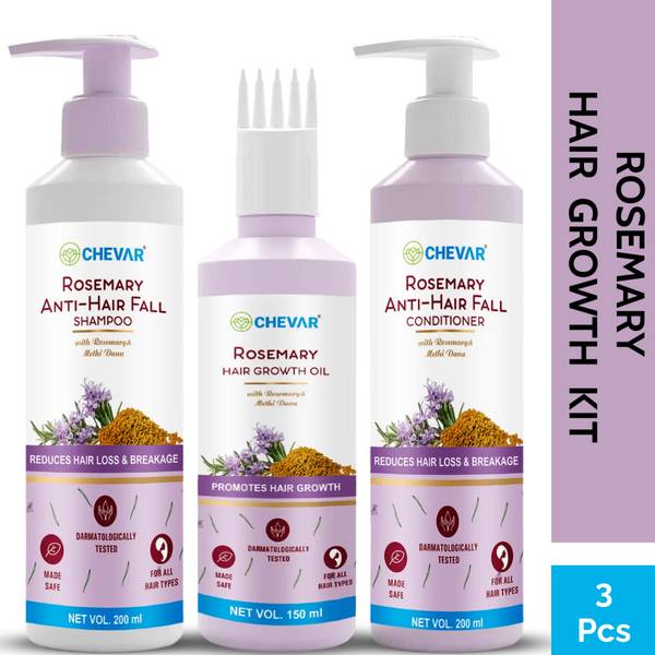 Chevar Rosemary Hair Growth Kit (Hair oil + Shampoo + Conditioner)