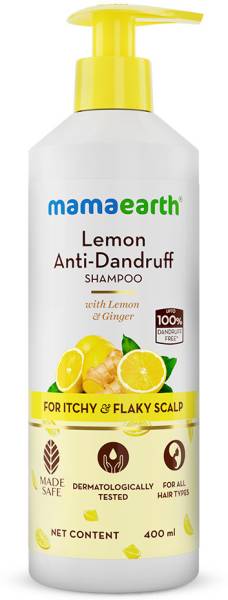 Mamaearth Lemon Anti-Dandruff Shampoo with Lemon & Ginger for Itchy & Flaky Scalp