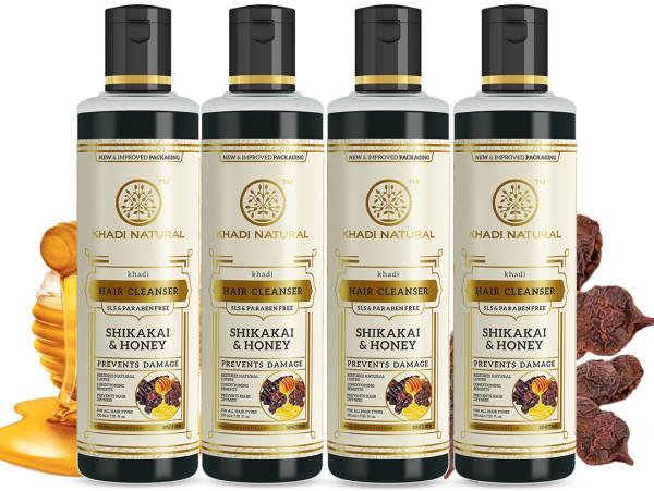 KHADI NATURAL Shikakai & Honey Shampoo-SLS & Paraben Free