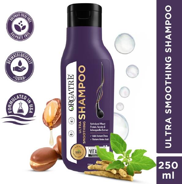 Orgatre Ultra Smoothening Shampoo With Argan Oil & Ashwagandha For Men & Women