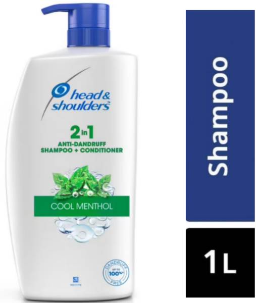 Head and Shoulders 2 in 1 anti - dandruff , cool menthol, shampoo + conditioner ^* 1L