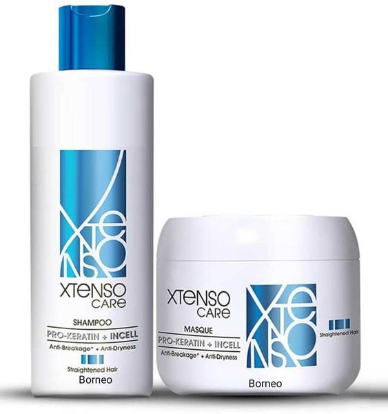 Borneo X-tenso Care Shampoo + mask Straight and Straightened Hair - (250ml + 196gm)