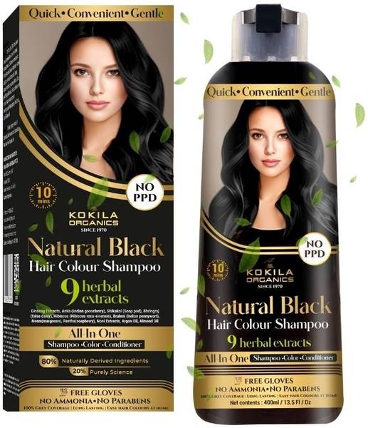 KOKILA Black NOPPD Shampoo Hair Colour for Women and Men