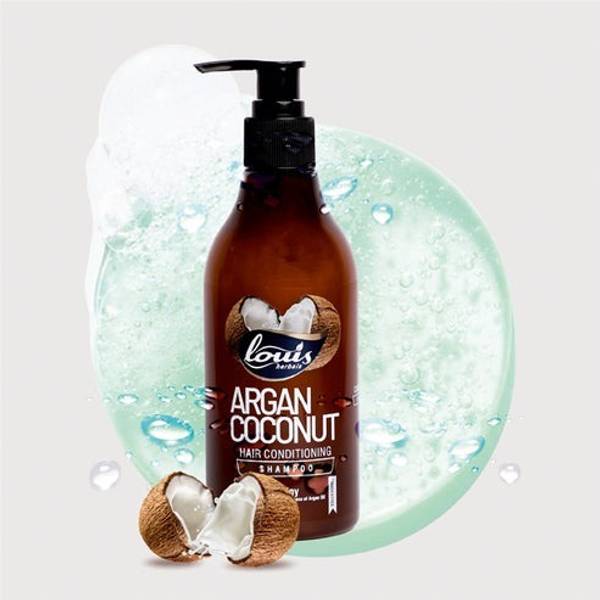 Louis herbals Argan Coconut Hair Conditioning Shampoo Pack Of 2