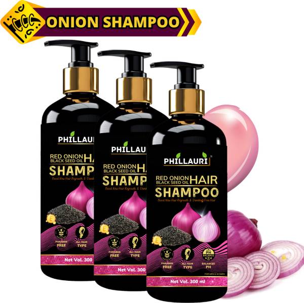 Phillauri Red Onion Black Seed Oil Hair Shampoo for Growth and Reduced Hair Fall