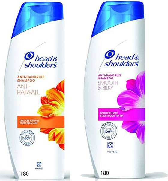HEAD & SHOULDERS Anti Hairfall+Smooth Silky Sahmpoo @180x2