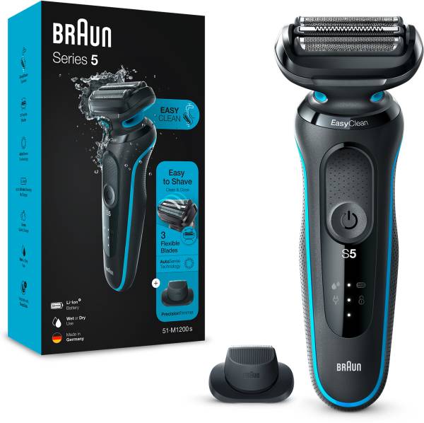 Braun Electric Shaver for men, Series 5 51-M1200s with Precision Trimmer Shaver For Men