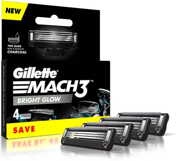 Gillette Mach3 Charcoal Shaving Razor Blades for men