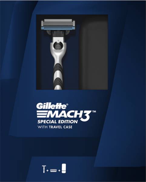 Gillette Mach3 Limited Edition Premium Gift Pack | 1 Razor, 1 Cartridge, 1 Travel Case