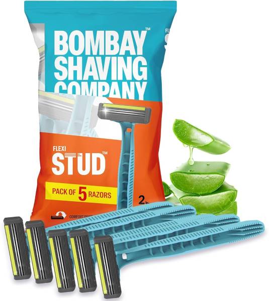 BOMBAY SHAVING COMPANY Flexi Stud Razor for Men with Comfort Pivot & Aloe Strip