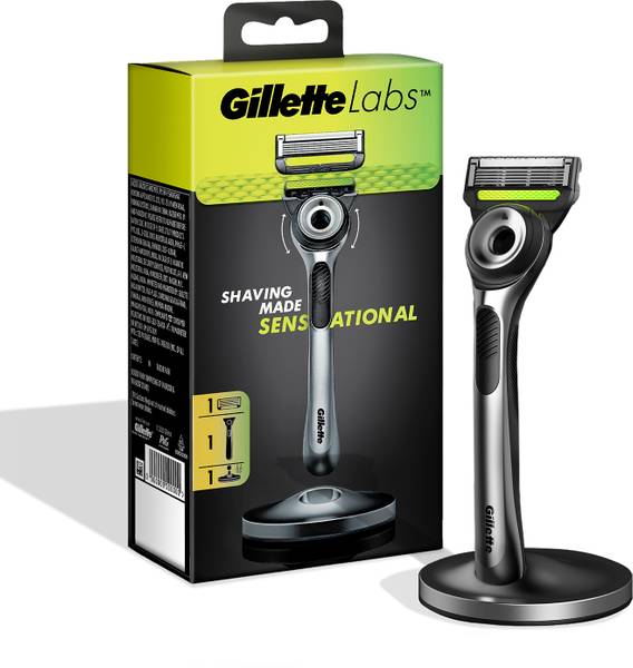Gillette Labs Shaving Razor for Men, with 2D Flexdisc Technology with Magnetic Stand, Men