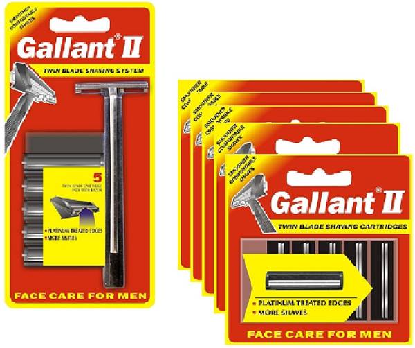 Gallant II Twin Blade Shaving & Pack of 5 Cartridges