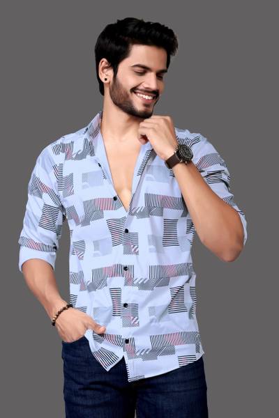 Varidashi Men Printed Casual Multicolor Shirt