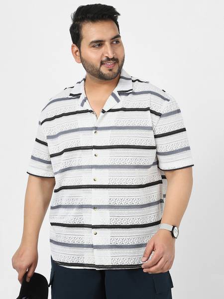 Urbano Plus Men Solid Casual Blue Shirt