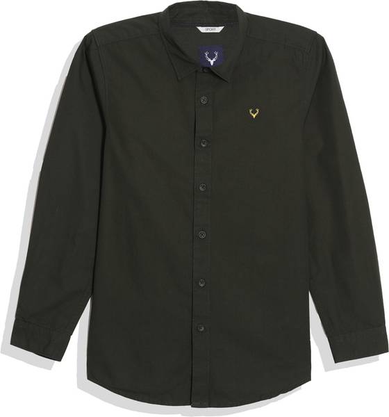 Allen Solly Boys Solid Casual Green Shirt