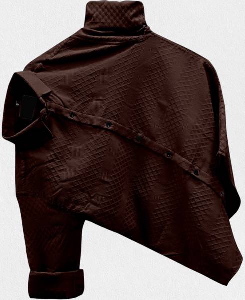 PRAIZY Men Solid Casual Brown Shirt