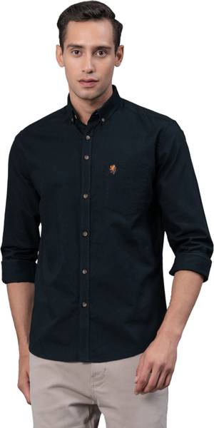 RED TAPE Men Solid Casual Black Shirt