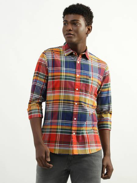 United Colors of Benetton Men Checkered Casual Multicolor Shirt