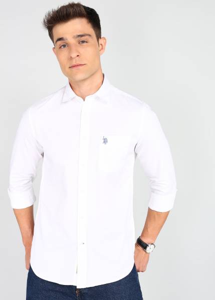 U.S. Polo Assn. Denim Co. Men Solid Casual White Shirt