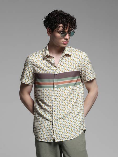 JACK & JONES Men Printed Casual Multicolor Shirt