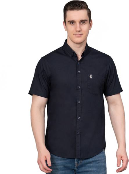 RED TAPE Men Solid Casual Dark Blue Shirt