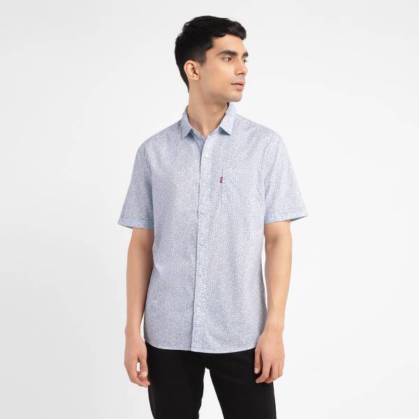LEVI'S Men Printed Casual Blue Shirt